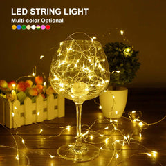 Image of Battery-powered LED string lights for holiday, wedding, and party decoration