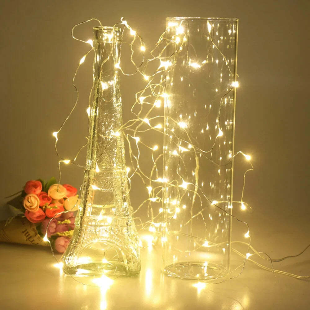 Image of Battery-powered LED string lights for holiday, wedding, and party decoration