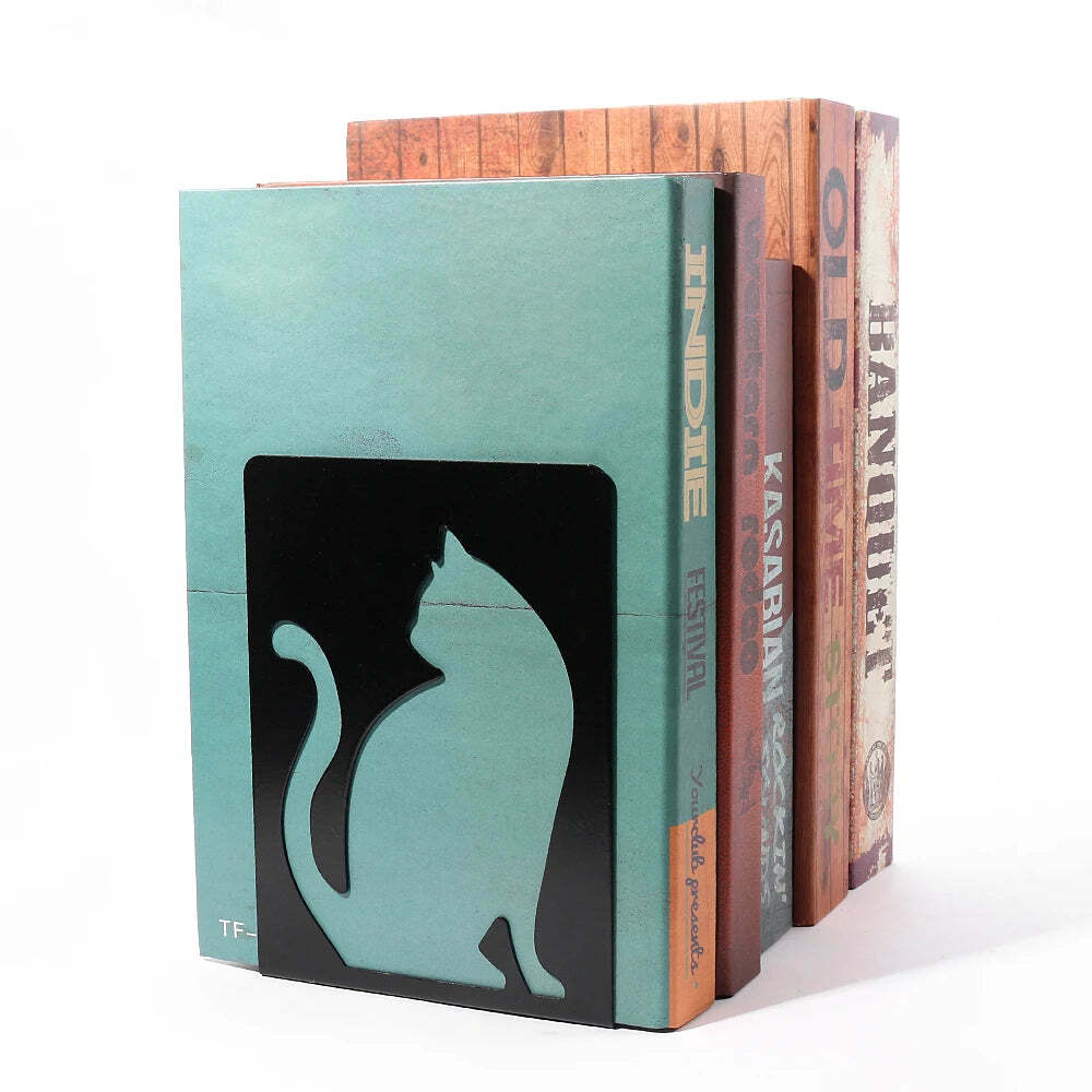 Image of Beautiful cat bookends for shelves and organizers