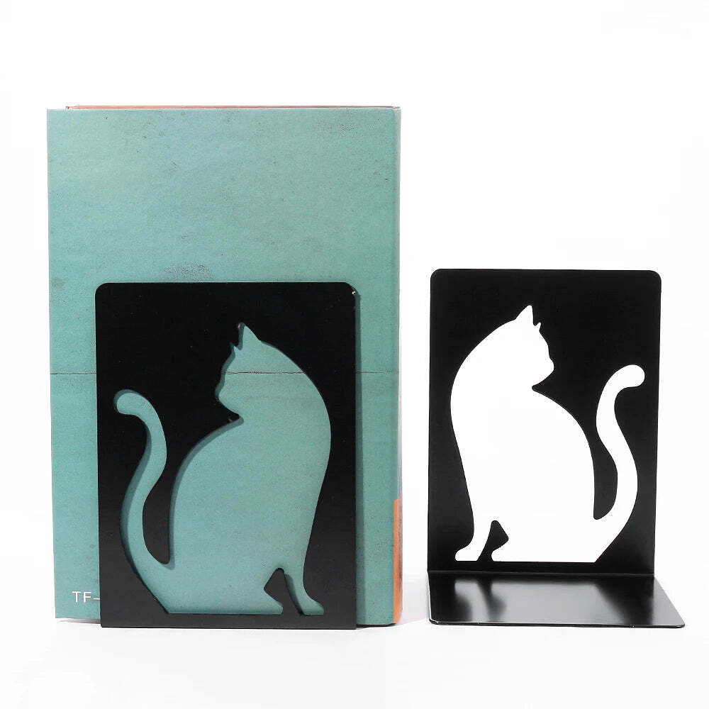 Image of Beautiful cat bookends for shelves and organizers