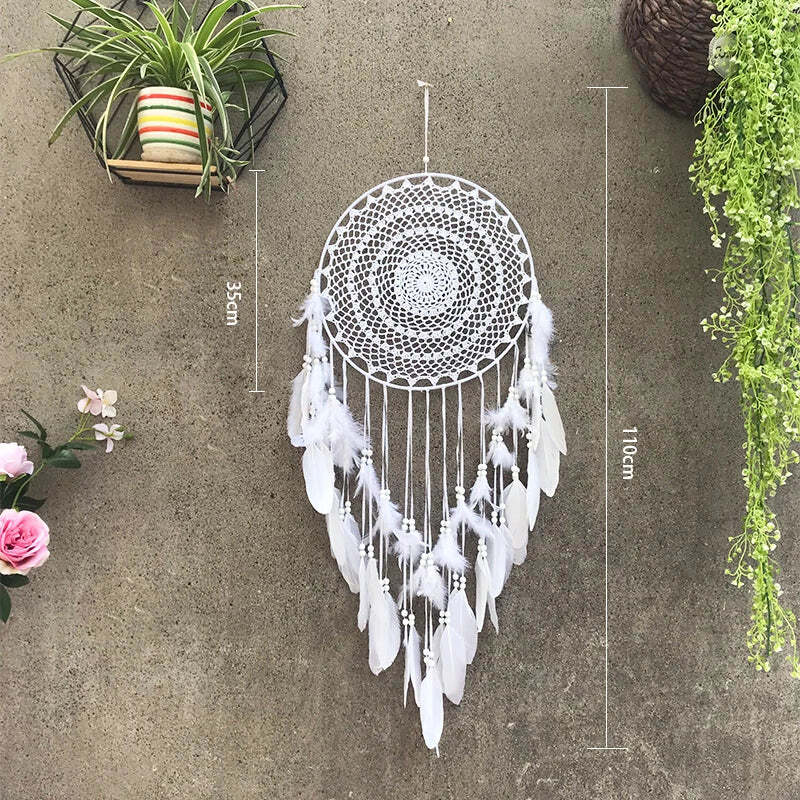 Image of Big dream catcher with lights for kids' room decor