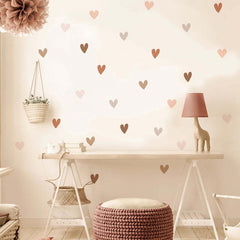 Image of Boho hearts creative wall sticker for kids' rooms and nursery decor