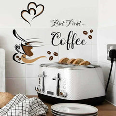 Image of Coffee cup pattern wall stickers for cafe and home decoration