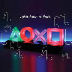 Image of Colorful LED game icon lamp with voice control for PS4 and PS5