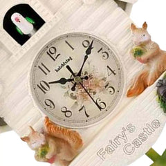 Image of Cuckoo wall clock with pendulum for kids' room and indoor decoration