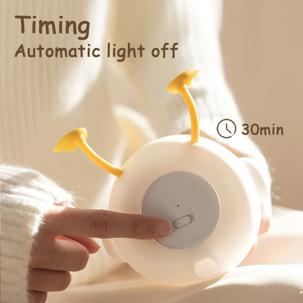 Image of Cute axolotl silicone night light for kids with touch control and adjustable brightness