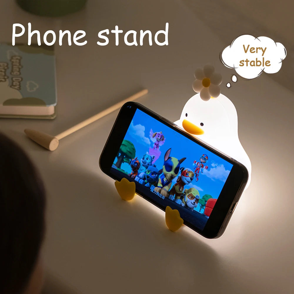 Image of Cute axolotl silicone night light for kids with touch control and adjustable brightness