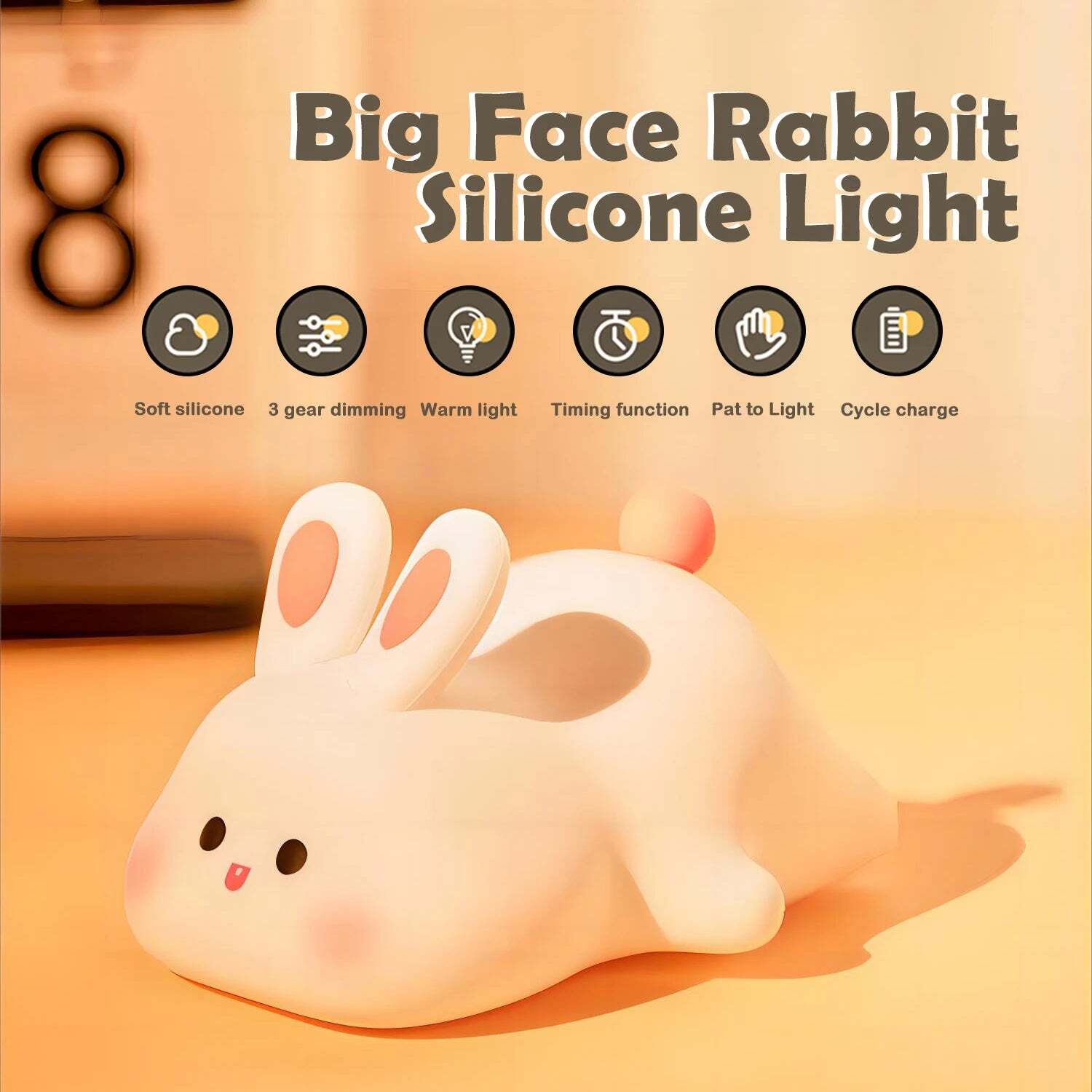 Image of Cute axolotl silicone night light for kids with touch control and adjustable brightness