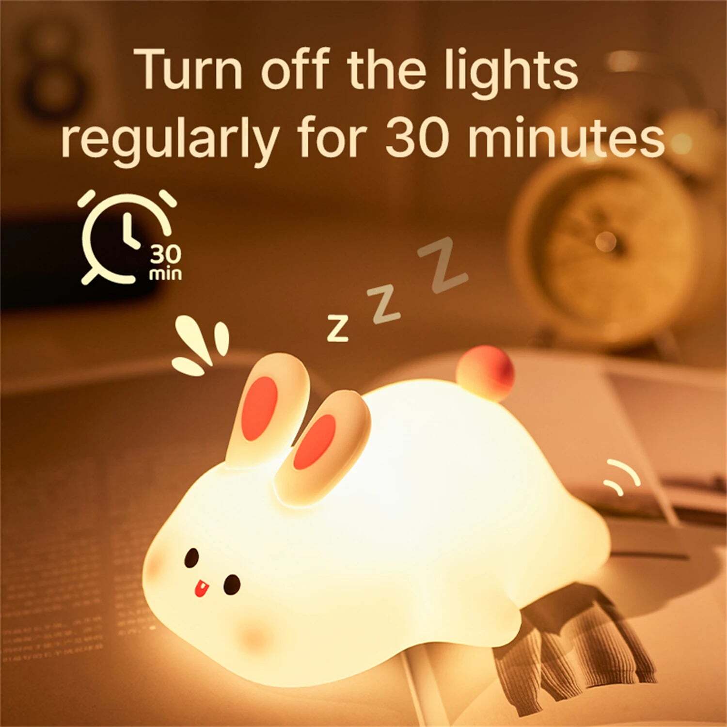 Image of Cute axolotl silicone night light for kids with touch control and adjustable brightness