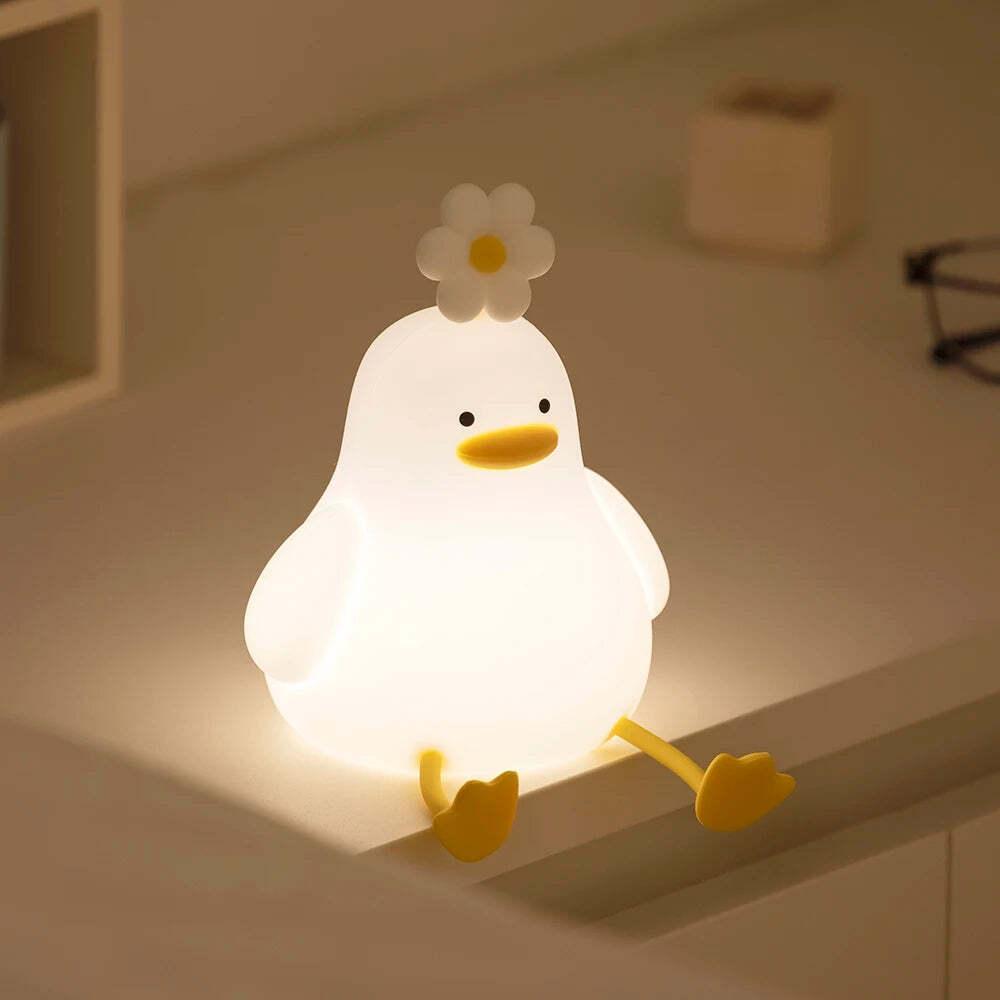 Image of Cute axolotl silicone night light for kids with touch control and adjustable brightness