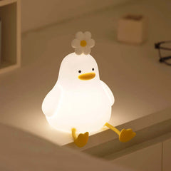 Image of Cute axolotl silicone night light for kids with touch control and adjustable brightness