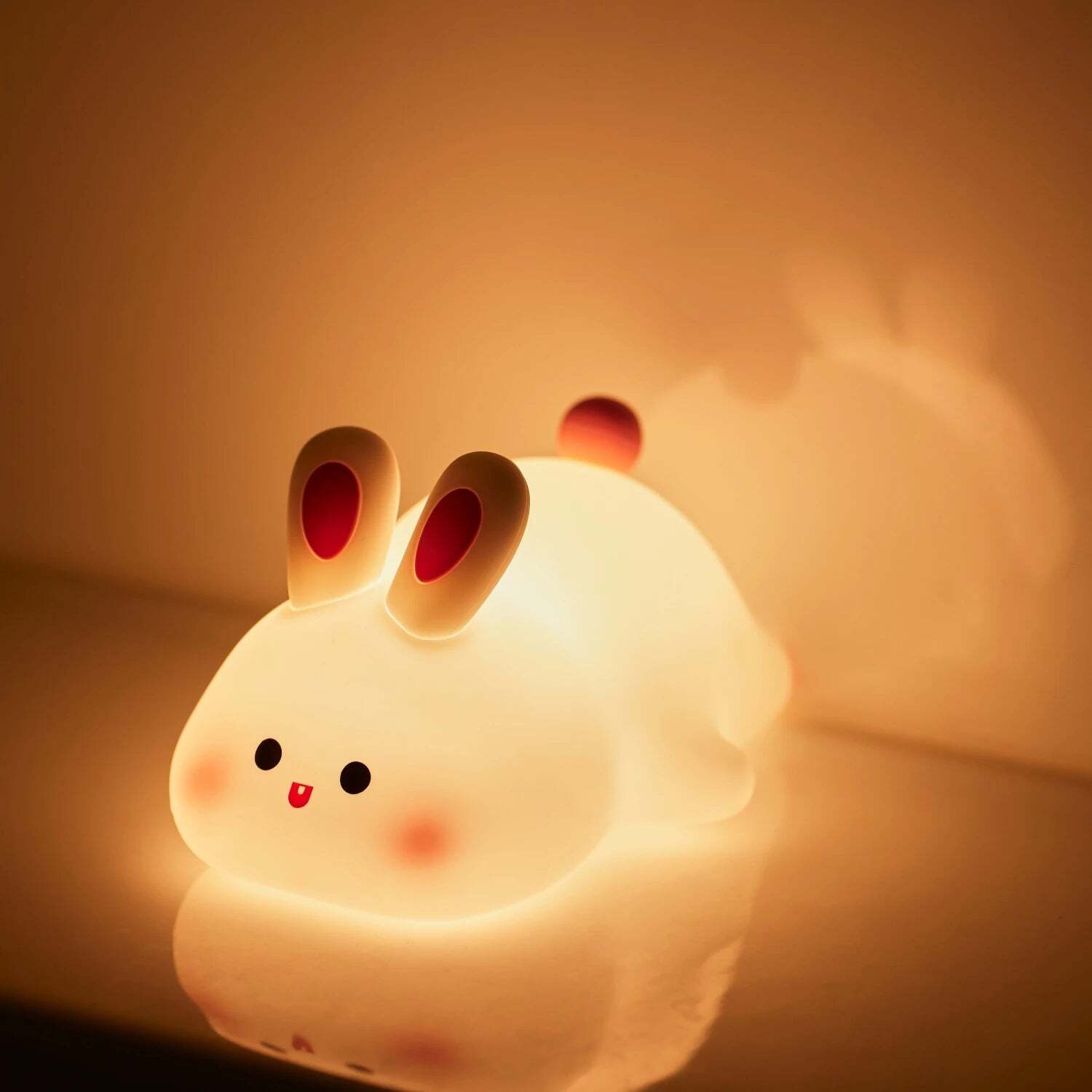 Image of Cute axolotl silicone night light for kids with touch control and adjustable brightness