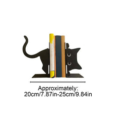 Image of Cute cat metal bookends for stylish organization in any space