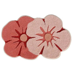 Image of Cute flower-shaped bathroom mat for luxury comfort and style