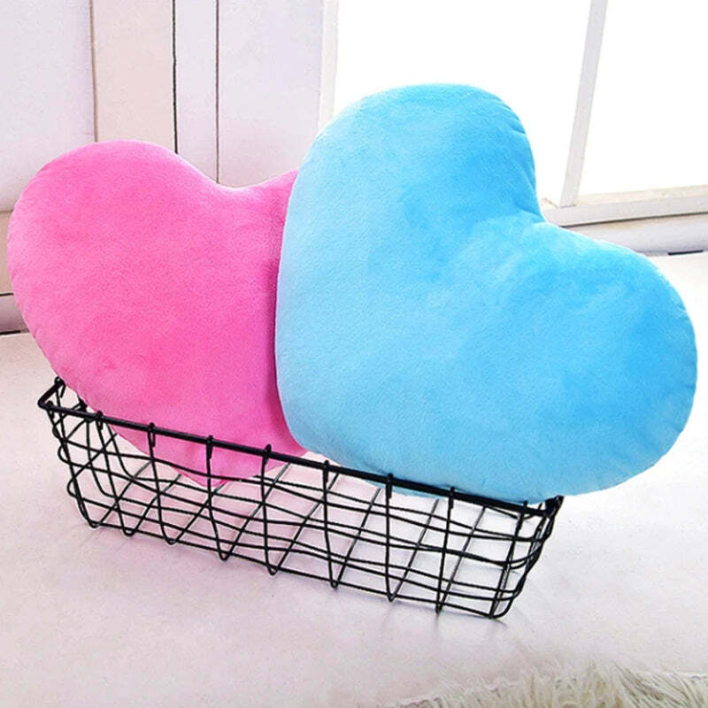 Image of Cute heart-shaped plush pillow for home decor and gifting