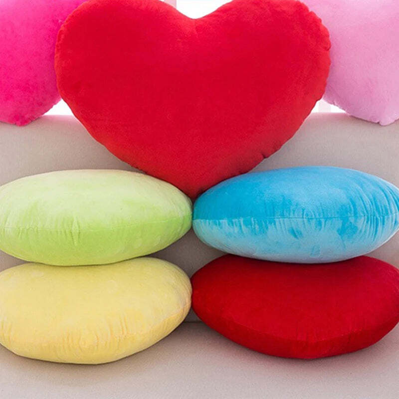 Image of Cute heart-shaped plush pillow for home decor and gifting