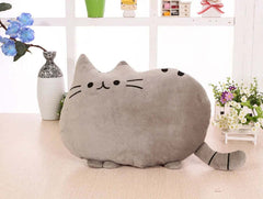 Image of Cute plush cat cushion pillow for kids' rooms and home decor