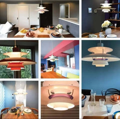 Image of Danish design pendant light with E27 high hanging lamp for living and kitchen decor