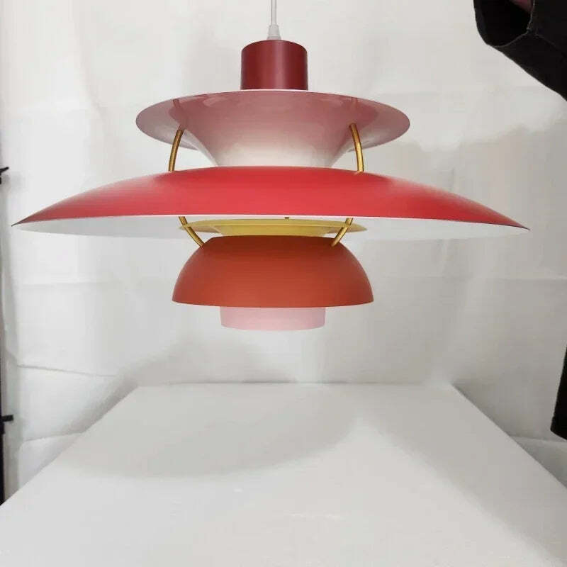 Image of Danish design pendant light with E27 high hanging lamp for living and kitchen decor