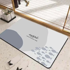 Image of Diatomite anti-slip water-absorbent bath mat for home decoration