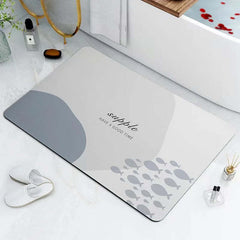 Image of Diatomite anti-slip water-absorbent bath mat for home decoration