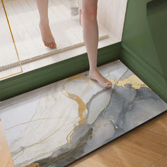 Image of Diatomite bath mat for quick drying and non-slip comfort