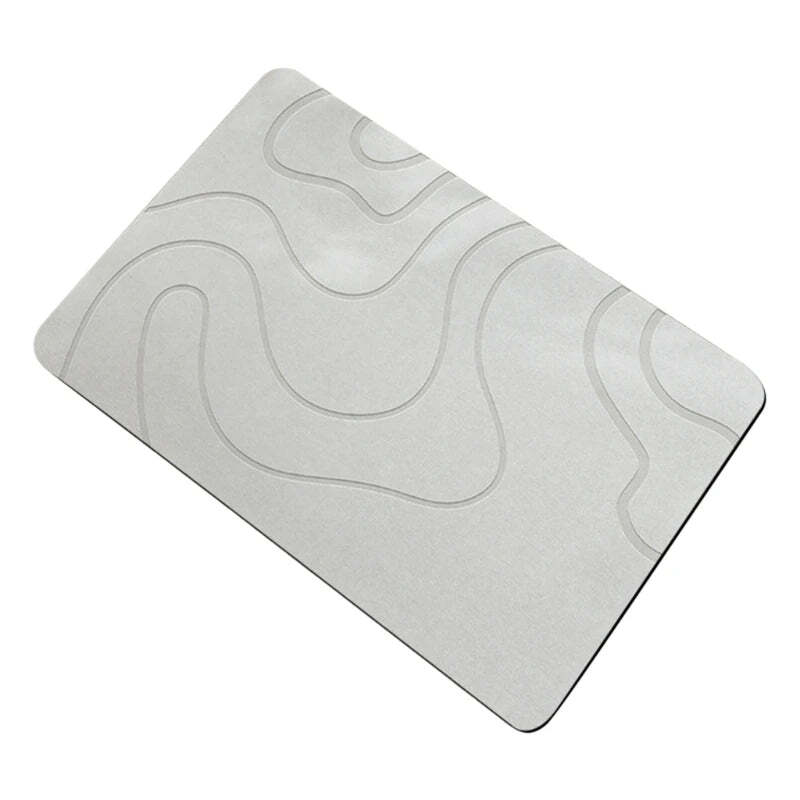 Image of Diatomite earth bath mat for quick drying and slip resistance