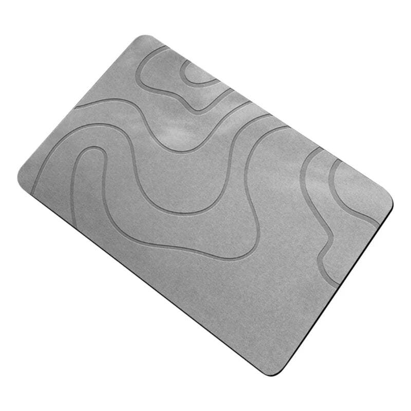 Image of Diatomite earth bath mat for quick drying and slip resistance