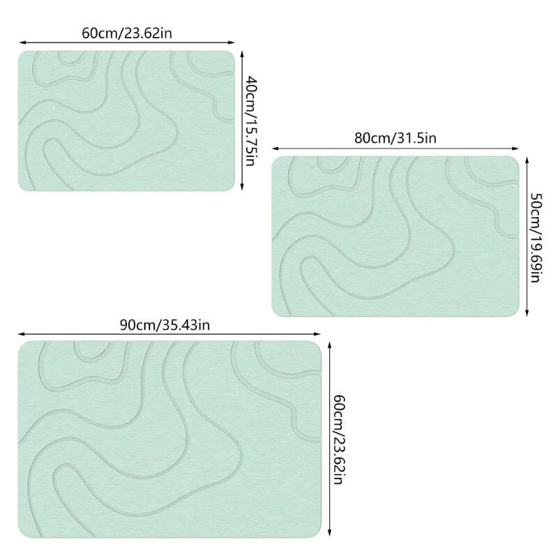 Image of Diatomite earth bath mat for quick drying and slip resistance