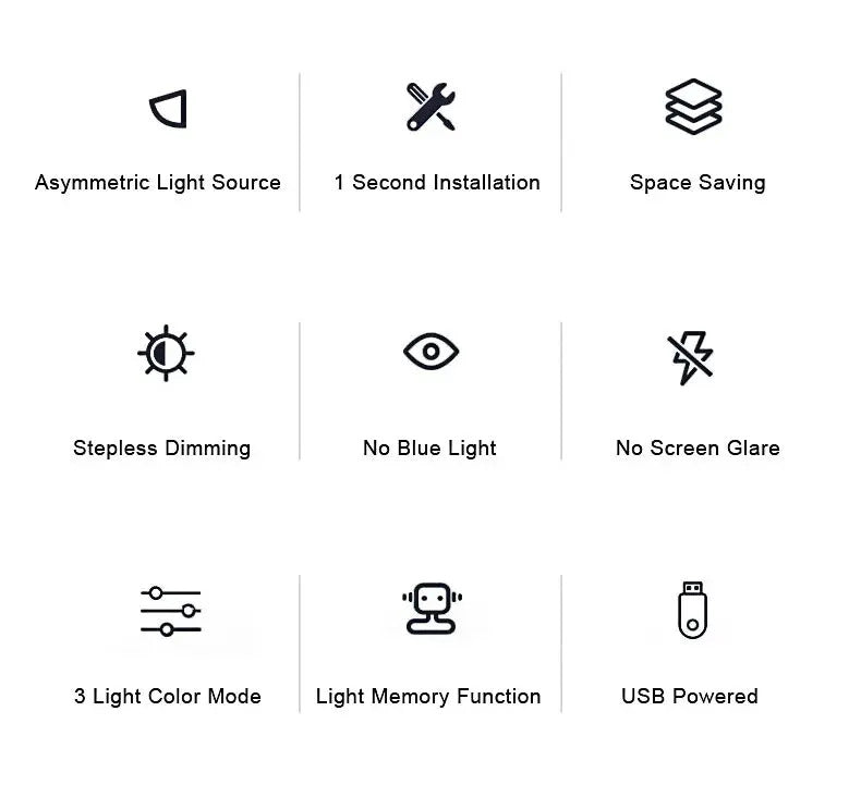 Image of Dimmable LED monitor light bar for enhanced desk lighting and eye care