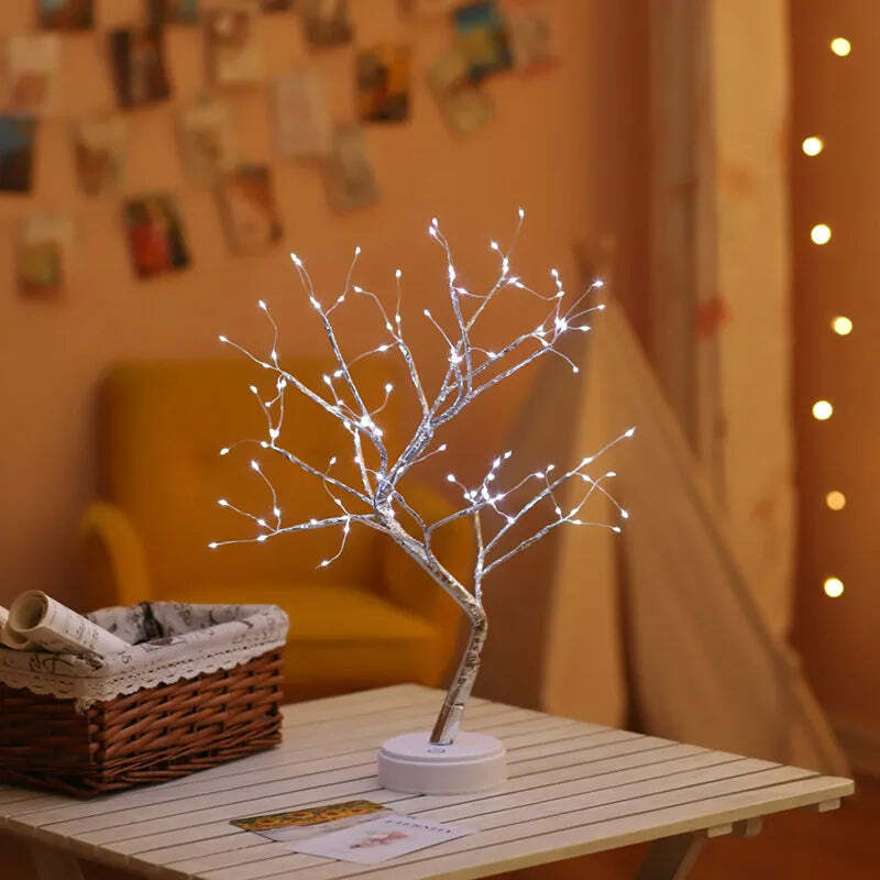 Image of Fairy tree table lamp with 108 LED lights for home and Christmas decoration