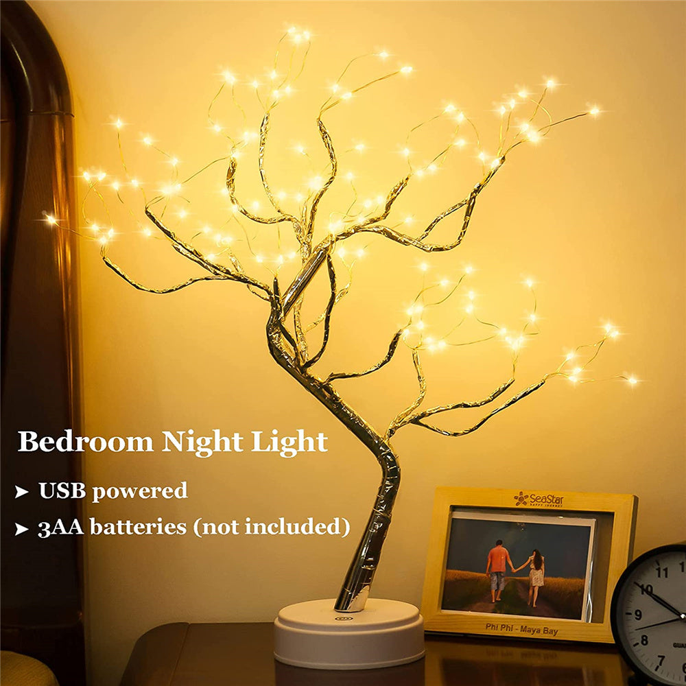 Image of Fairy tree table lamp with 108 LED lights for home and Christmas decoration