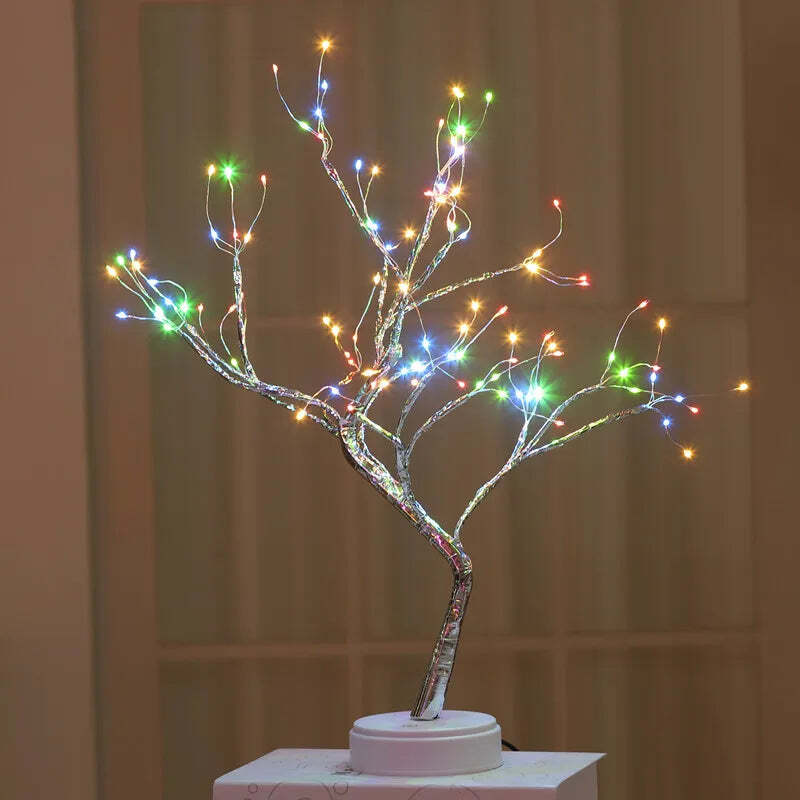 Image of Fairy tree table lamp with 108 LED lights for home and Christmas decoration