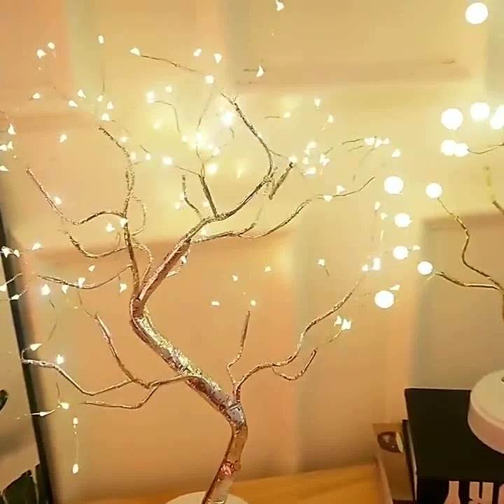 Image of Fairy tree table lamp with 108 LED lights for home and Christmas decoration