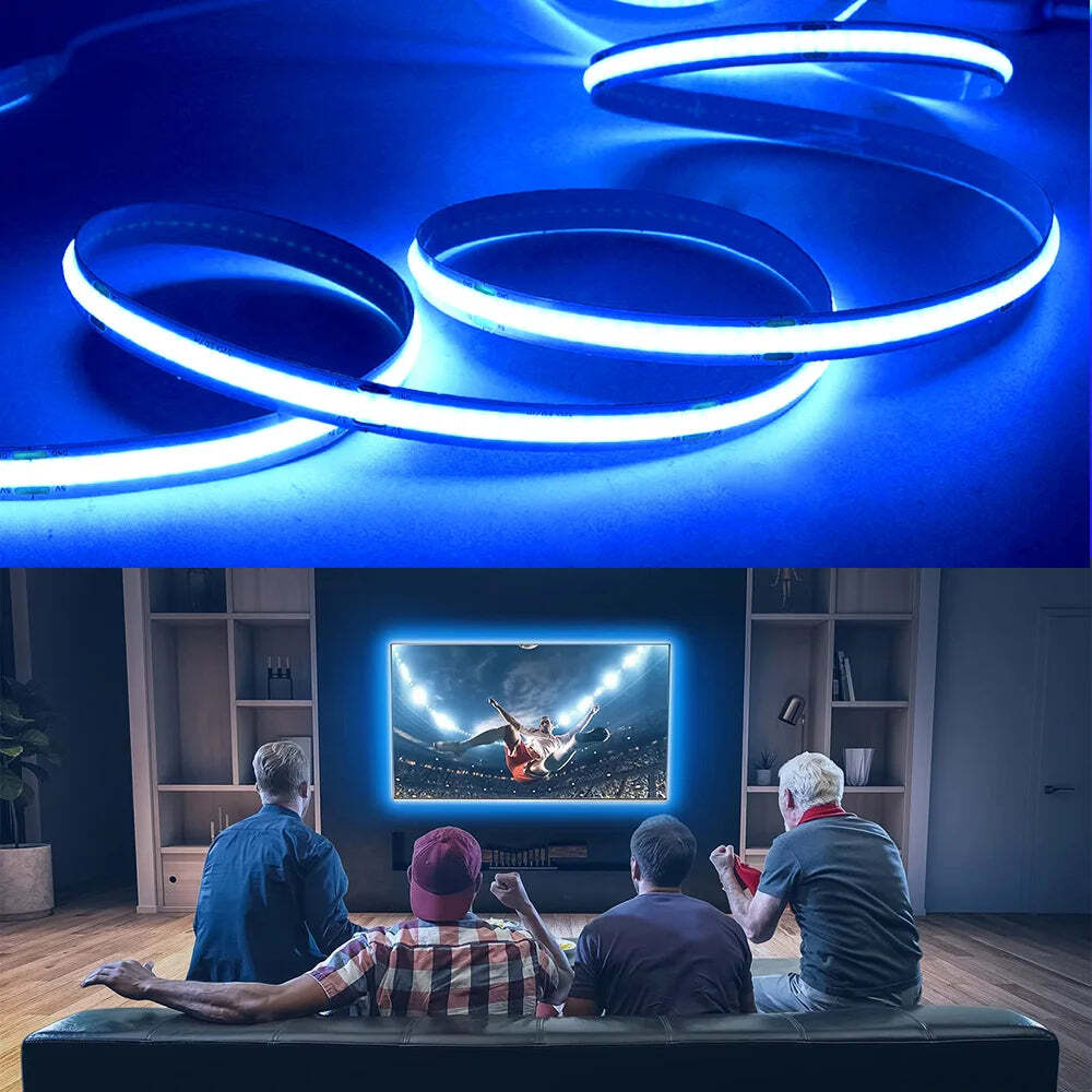 Image of Flexible 5V COB LED strip light for home decor and TV backlighting