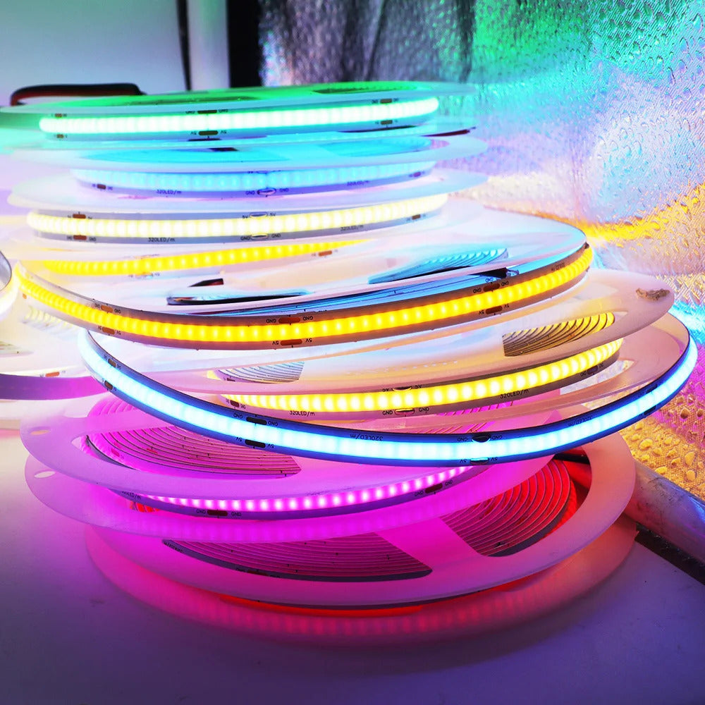 Image of Flexible 5V COB LED strip light for home decor and TV backlighting