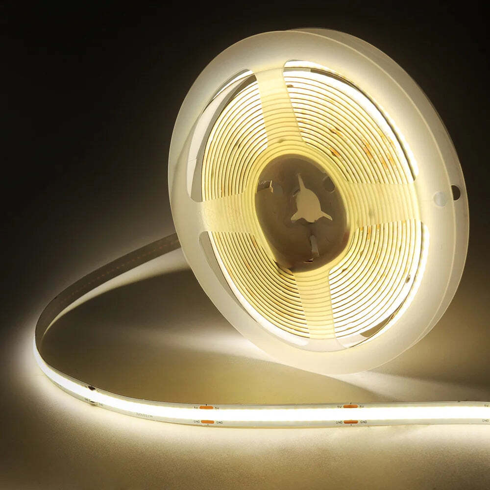 Image of Flexible 5V COB LED strip light for home decor and TV backlighting