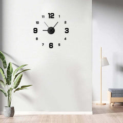 Image of Frameless DIY wall clock with antique style for home and office decoration