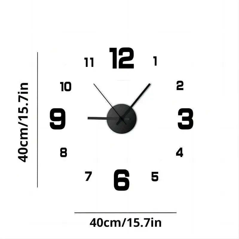 Image of Frameless DIY wall clock with antique style for home and office decoration