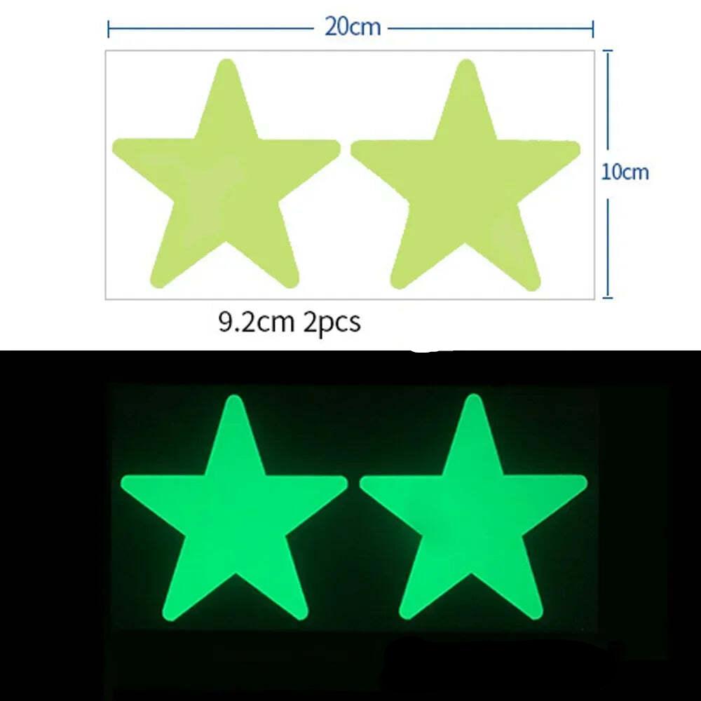 Image of Glow-in-the-dark stars and moon self-adhesive wall stickers for kids' rooms