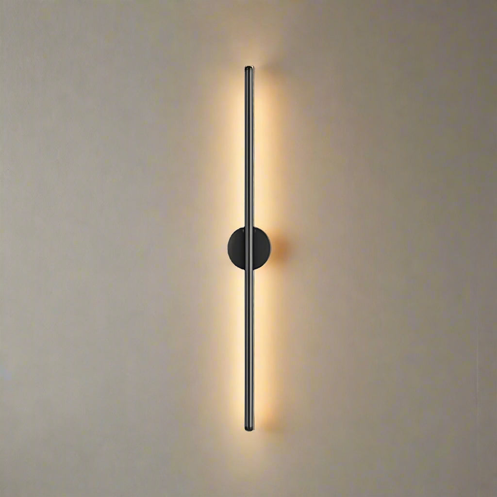 Image of Gold long strip LED wall lamp for modern indoor lighting and home decor