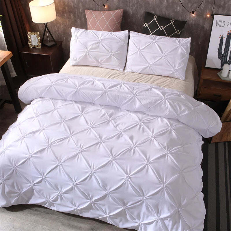 Image of Gray queen comforter set with duvet cover and pillowcases