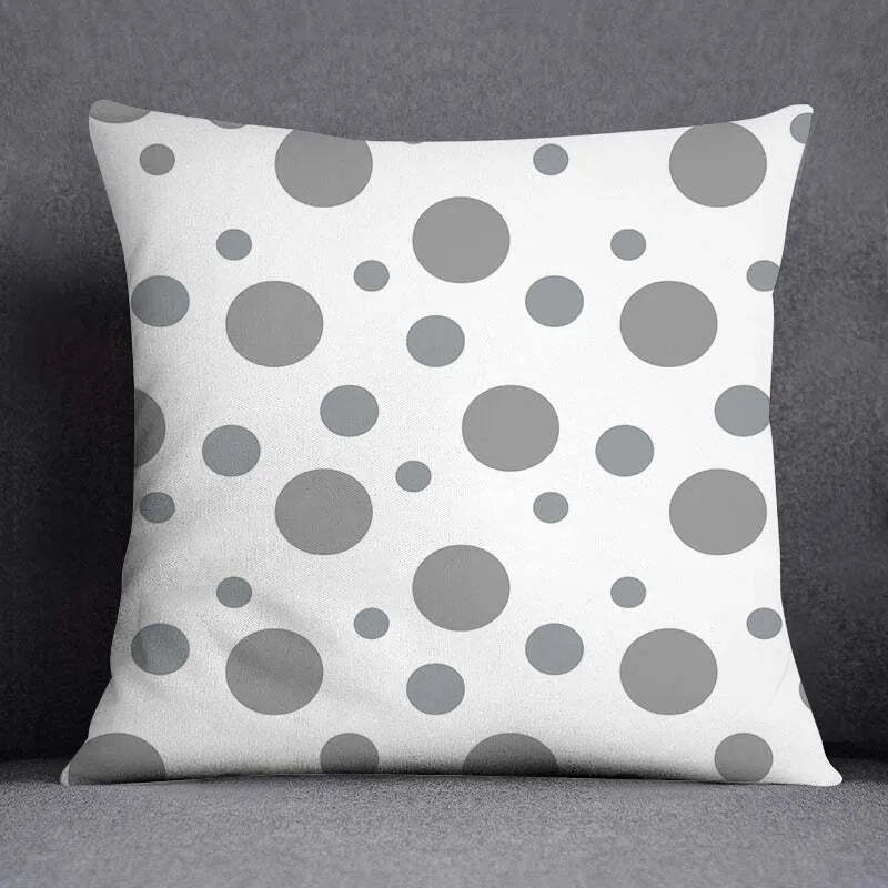 Image of Grey floral pattern decorative pillowcase for home and office decor