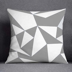 Image of Grey floral pattern decorative pillowcase for home and office decor