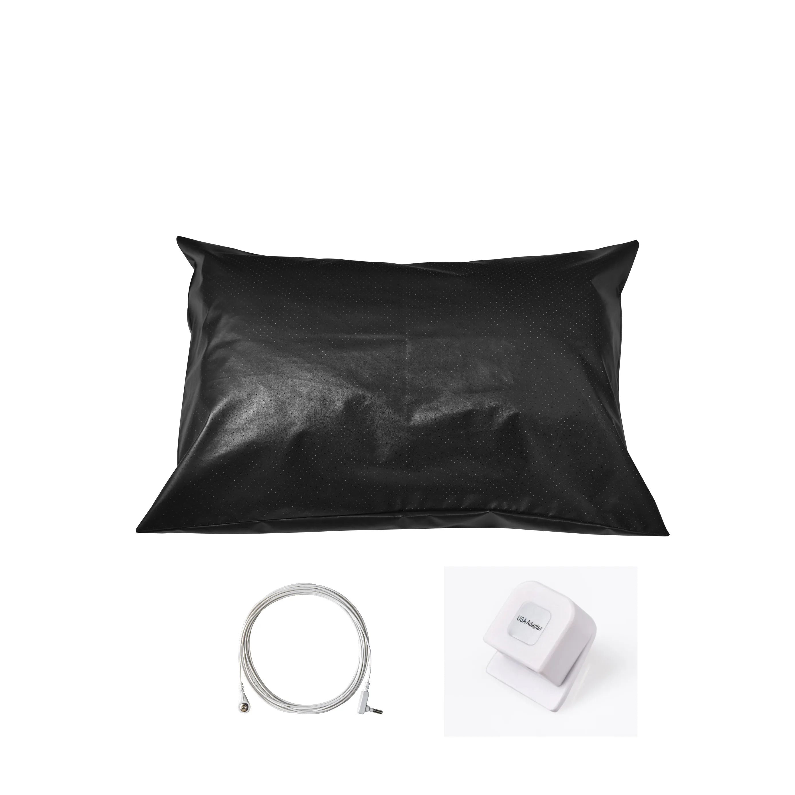 Image of Grounding leather mattress with conductive pillow case for better sleep