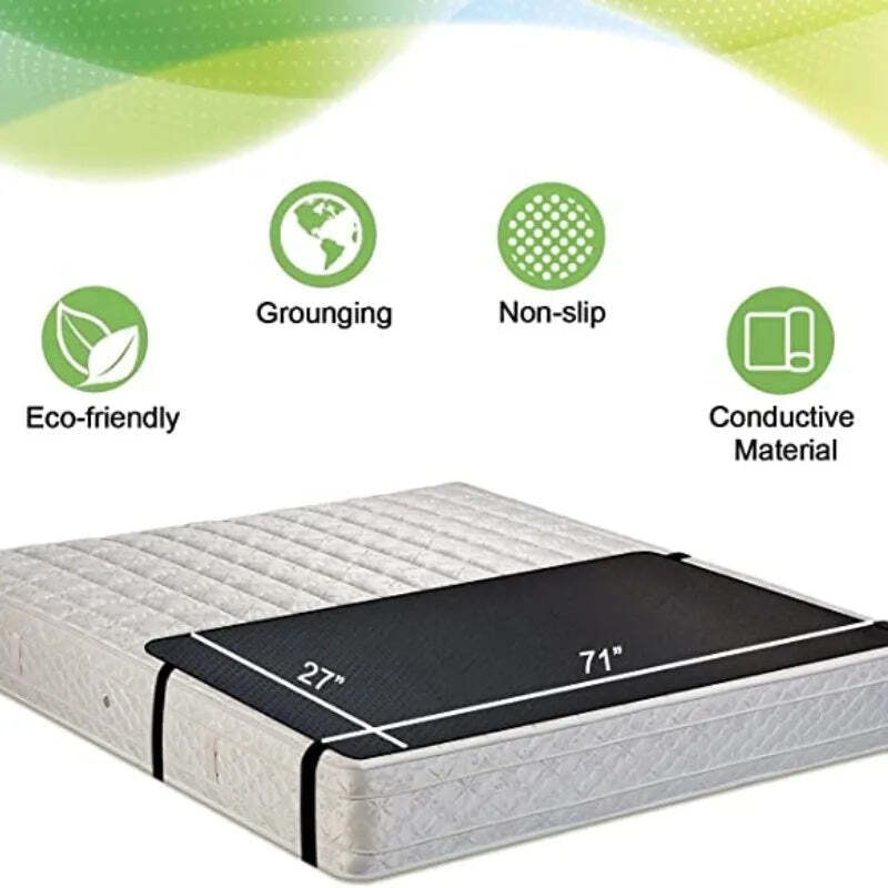 Image of Grounding leather mattress with conductive pillow case for better sleep