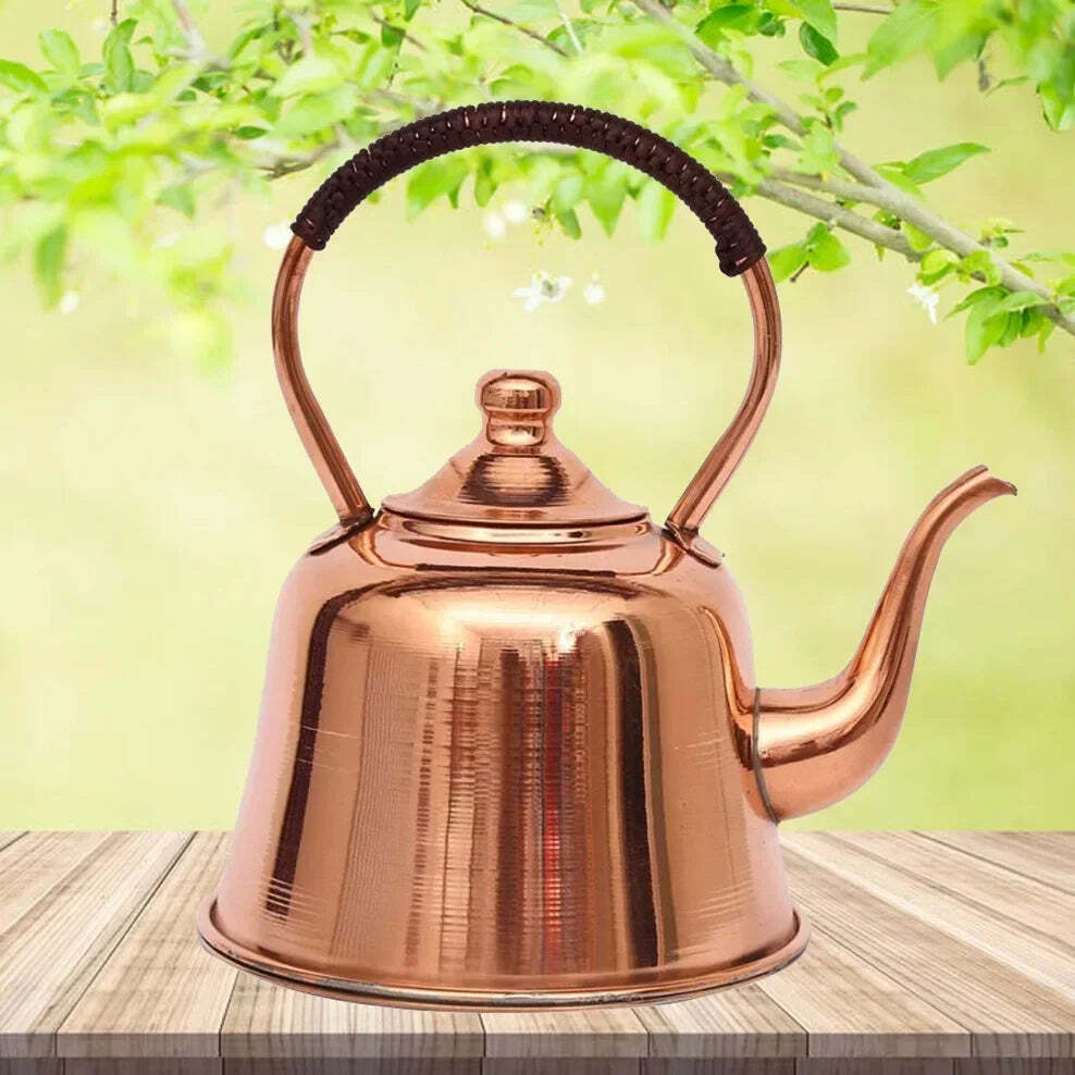 Image of Handmade pure copper teapot for induction cooker and boiling water