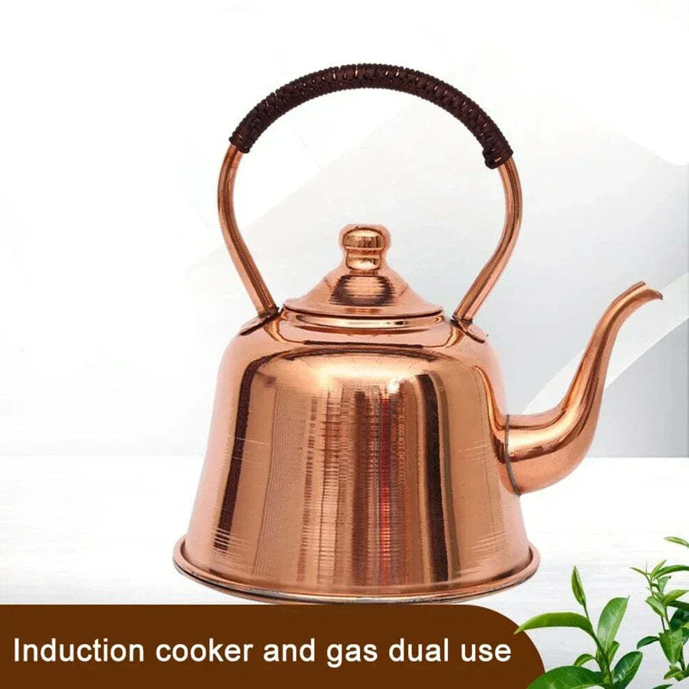 Image of Handmade pure copper teapot for induction cooker and boiling water