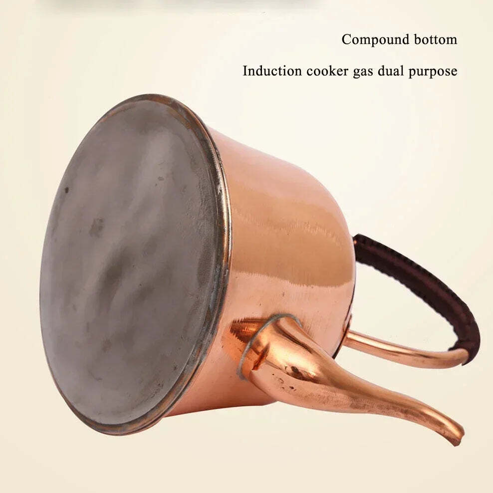 Image of Handmade pure copper teapot for induction cooker and boiling water