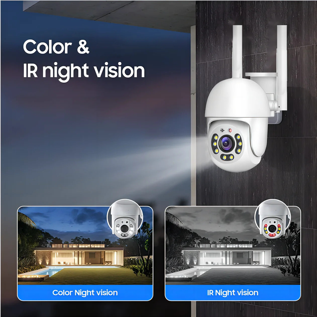 Image of HEE RAK 4MP PTZ WiFi network camera for outdoor security surveillance